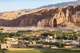 Bamiyan Valley with ancient Buddha niches